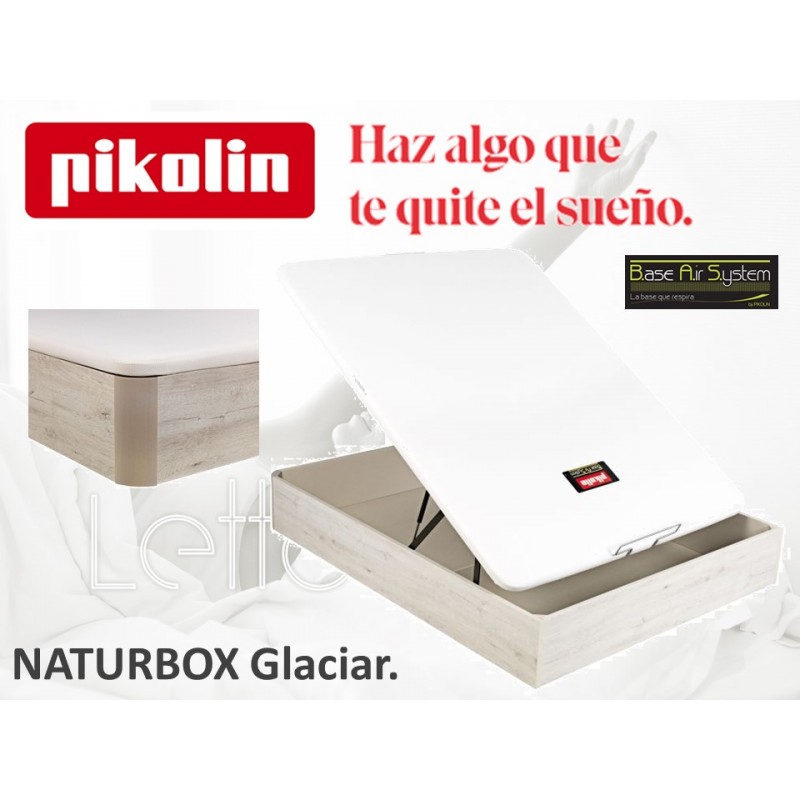 Pikolin CANAPÉ ABATIBLE NATURBOX MADERA 3D 90_x_190_cm, Blanco